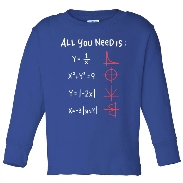 All You Need Is Love Math Cleveres Trigometry Design Meaningful Gift Toddler Long Sleeve Shirt