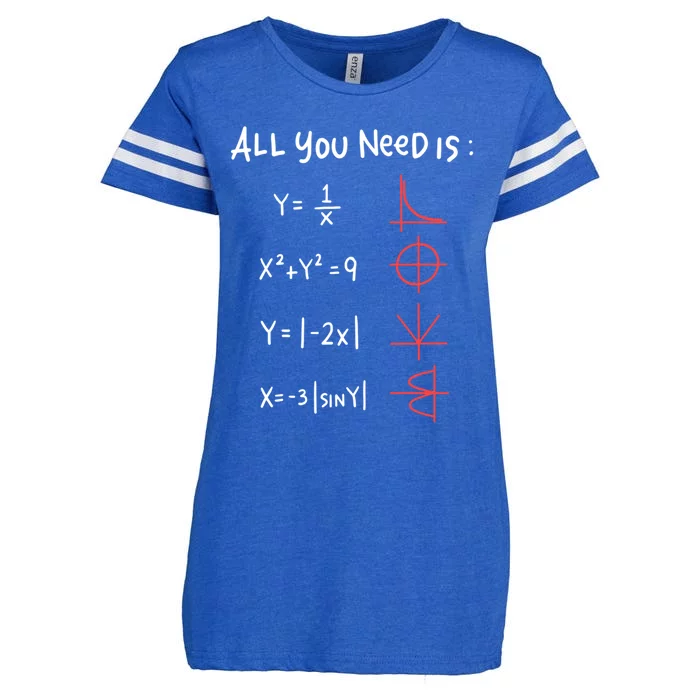 All You Need Is Love Math Cleveres Trigometry Design Meaningful Gift Enza Ladies Jersey Football T-Shirt