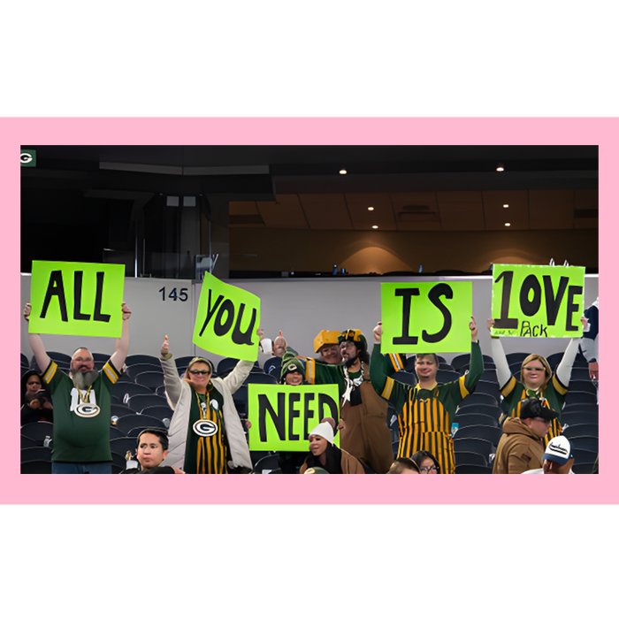 All You Need Is Love And His Pack Green Bay Packer Bumper Sticker