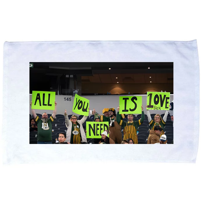 All You Need Is Love And His Pack Green Bay Packer Microfiber Hand Towel