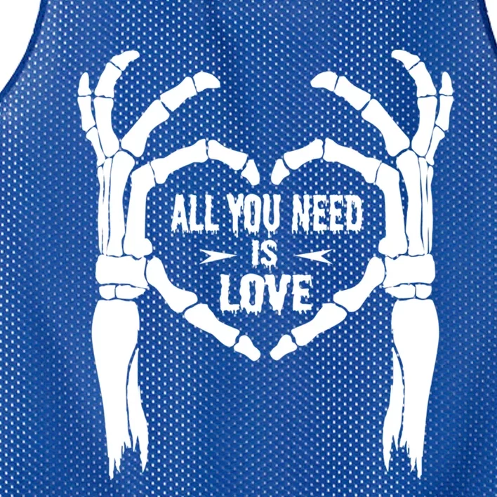 All You Need Is Love Skeleton Hands Halloween Costume Funny Gift Mesh Reversible Basketball Jersey Tank