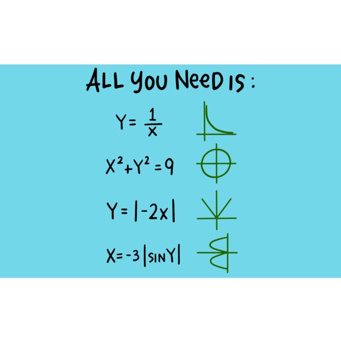 All You Need Is Love And Math Gift Bumper Sticker