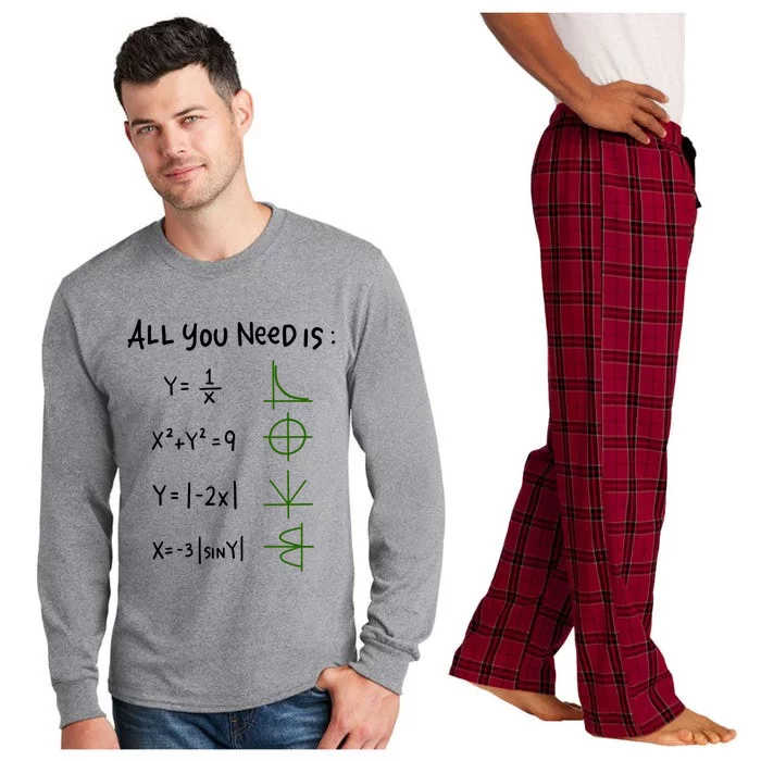 All You Need Is Love And Math Gift Long Sleeve Pajama Set