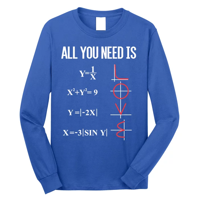 All You Need Is Love Funny Cute Math Equation Cool Gift Long Sleeve Shirt