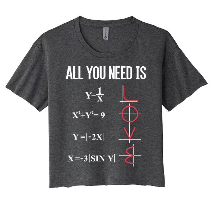 All You Need Is Love Funny Cute Math Equation Cool Gift Women's Crop Top Tee