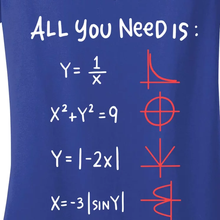 All You Need Is Love Math Cleveres Trigometry Design Great Gift Women's V-Neck T-Shirt