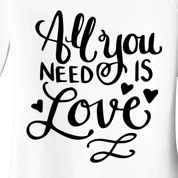 All You Need Is Love Women's Perfect Tri Tunic Long Sleeve Shirt