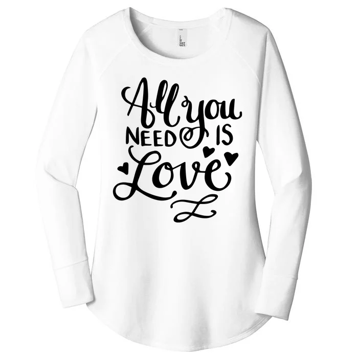 All You Need Is Love Women's Perfect Tri Tunic Long Sleeve Shirt