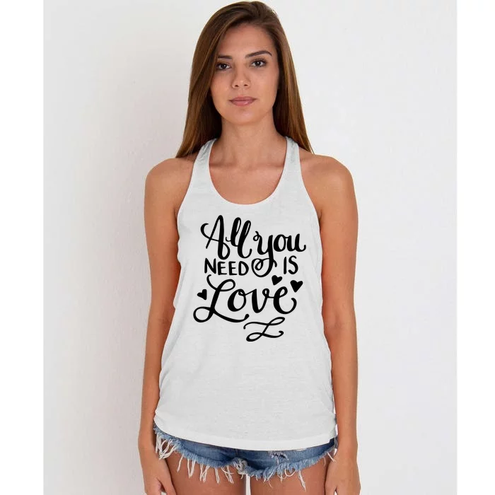 All You Need Is Love Women's Knotted Racerback Tank