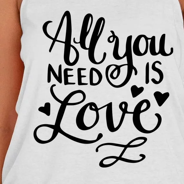 All You Need Is Love Women's Knotted Racerback Tank