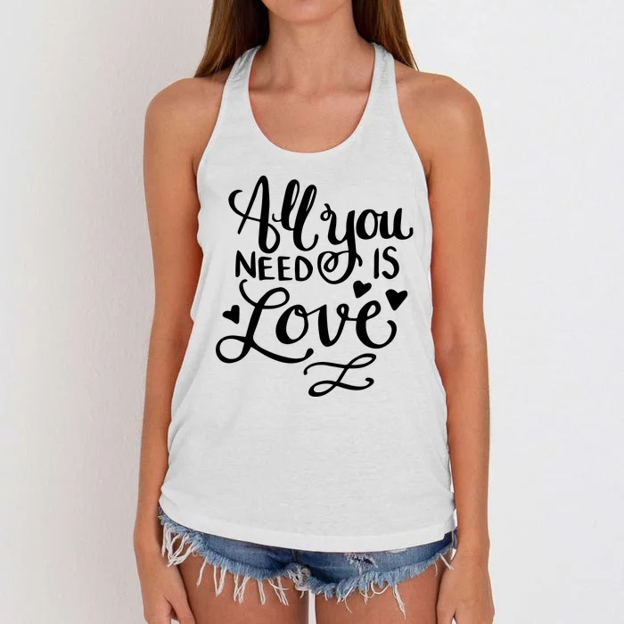 All You Need Is Love Women's Knotted Racerback Tank