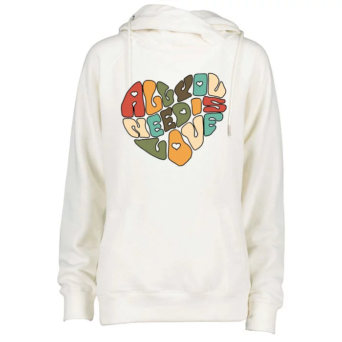 All You Need Is Love Womens Funnel Neck Pullover Hood