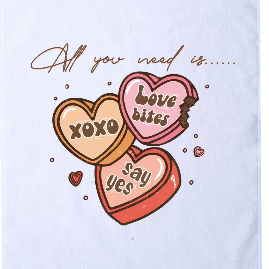 All You Nees A Love Bites XOXO Valentine's Day Gift Platinum Collection Golf Towel