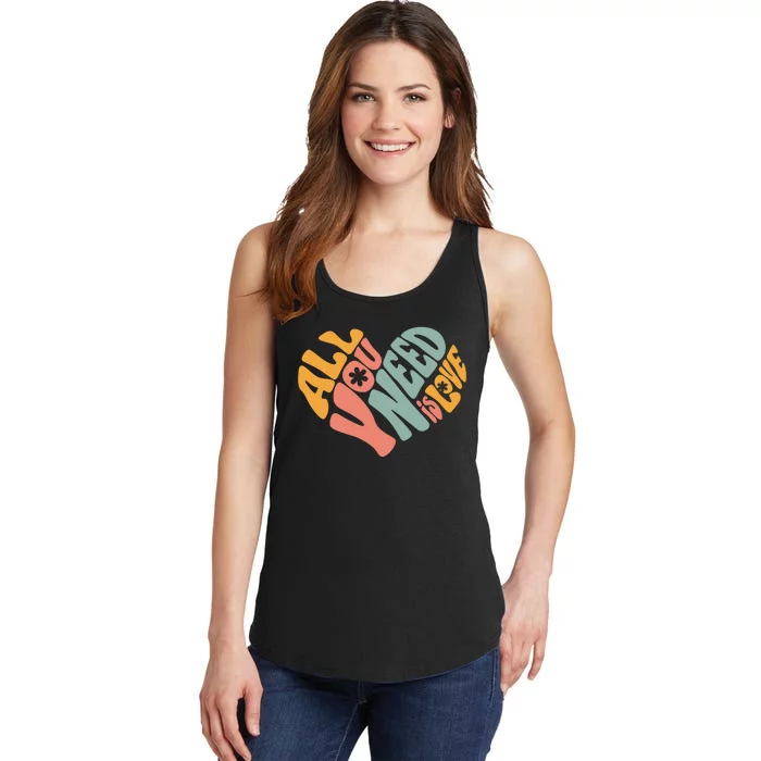 All You Need Is Love Heart Ladies Essential Tank