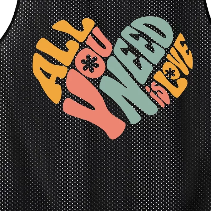 All You Need Is Love Heart Mesh Reversible Basketball Jersey Tank