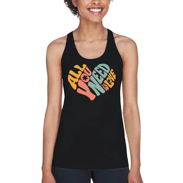 All You Need Is Love Heart Women's Racerback Tank