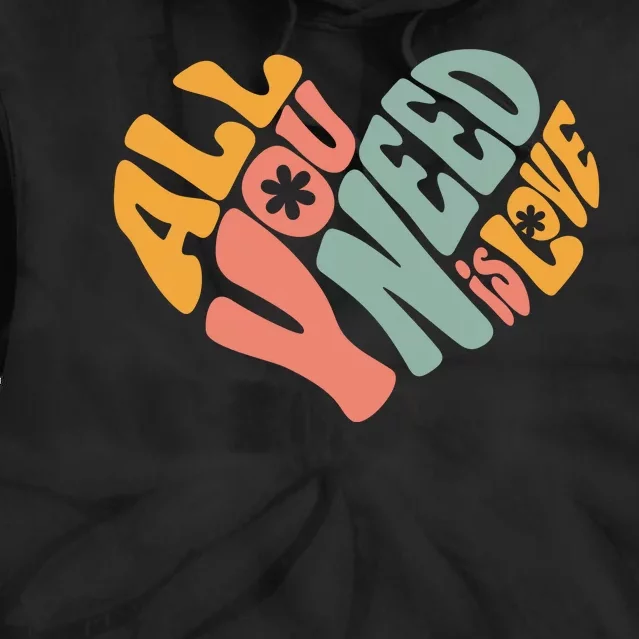 All You Need Is Love Heart Tie Dye Hoodie