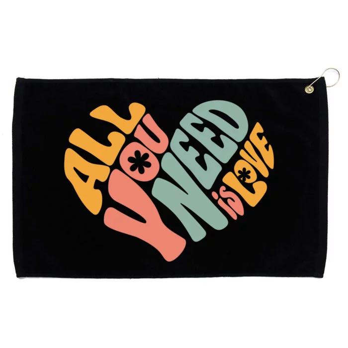 All You Need Is Love Heart Grommeted Golf Towel