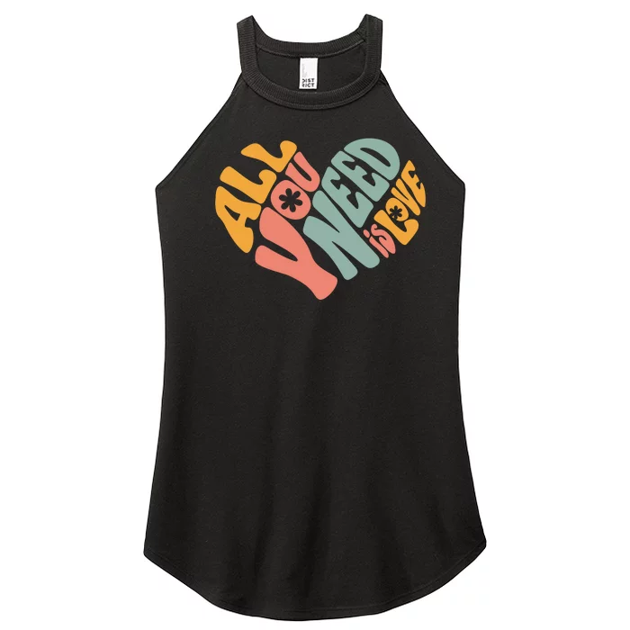 All You Need Is Love Heart Women’s Perfect Tri Rocker Tank