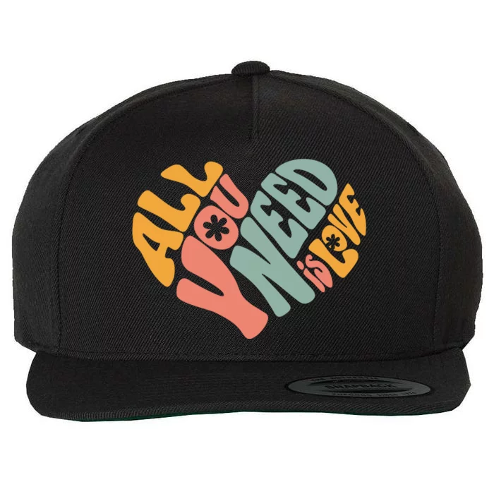 All You Need Is Love Heart Wool Snapback Cap