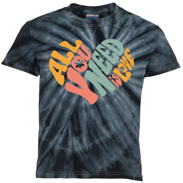 All You Need Is Love Heart Kids Tie-Dye T-Shirt