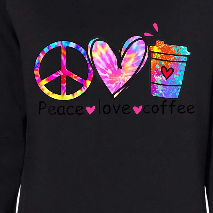 All You Need Is Peace Love And Coffee Tee Design Unisex Womens California Wash Sweatshirt