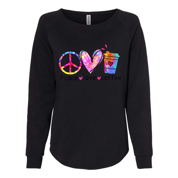 All You Need Is Peace Love And Coffee Tee Design Unisex Womens California Wash Sweatshirt