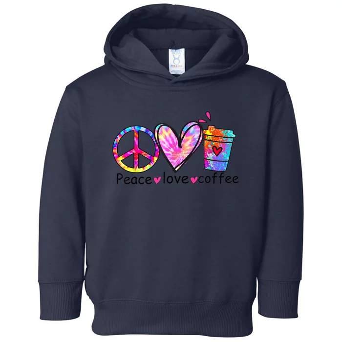 All You Need Is Peace Love And Coffee Tee Design Unisex Toddler Hoodie