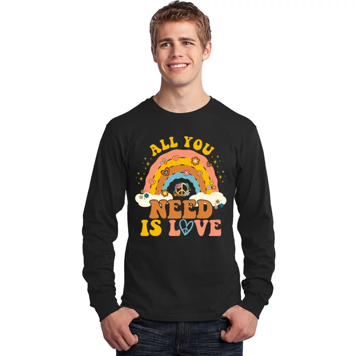 All You Need Is Love Hippie Rainbow Peace Long Sleeve Shirt