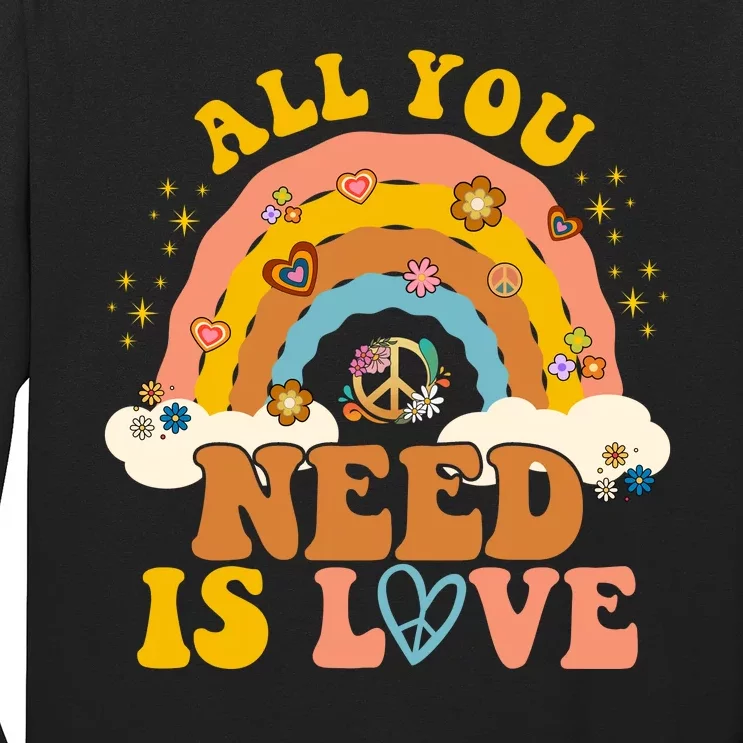 All You Need Is Love Hippie Rainbow Peace Long Sleeve Shirt