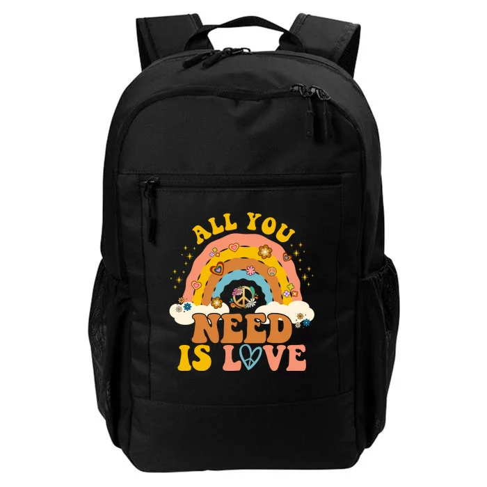 All You Need Is Love Hippie Rainbow Peace Daily Commute Backpack