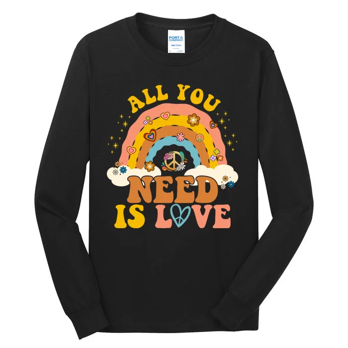 All You Need Is Love Hippie Rainbow Peace Tall Long Sleeve T-Shirt