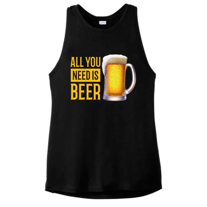 All You Need Is Beer Ladies Tri-Blend Wicking Tank