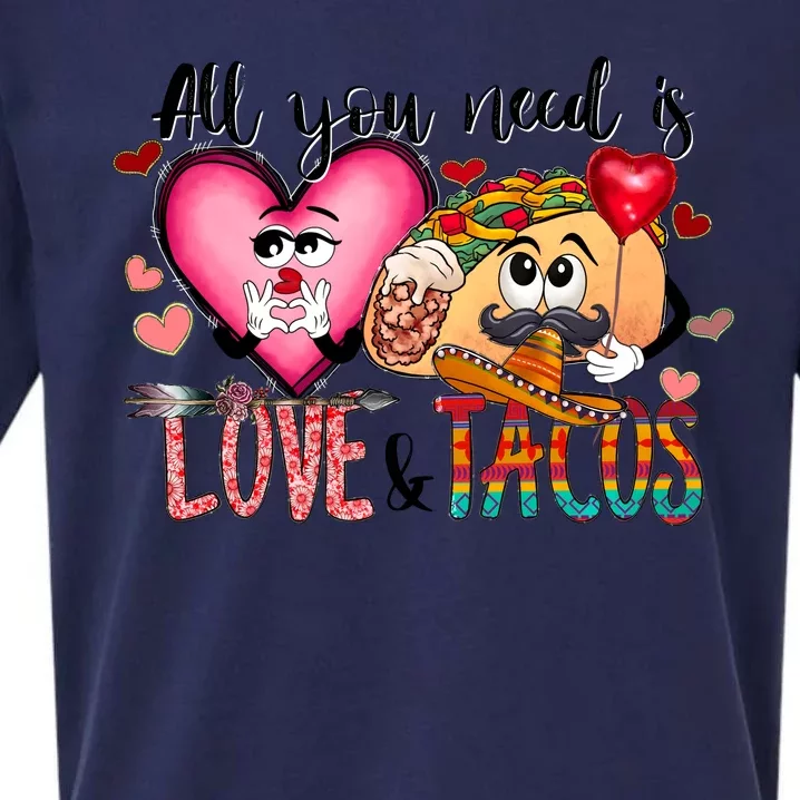 All You Need Is Love And Tacos Sueded Cloud Jersey T-Shirt