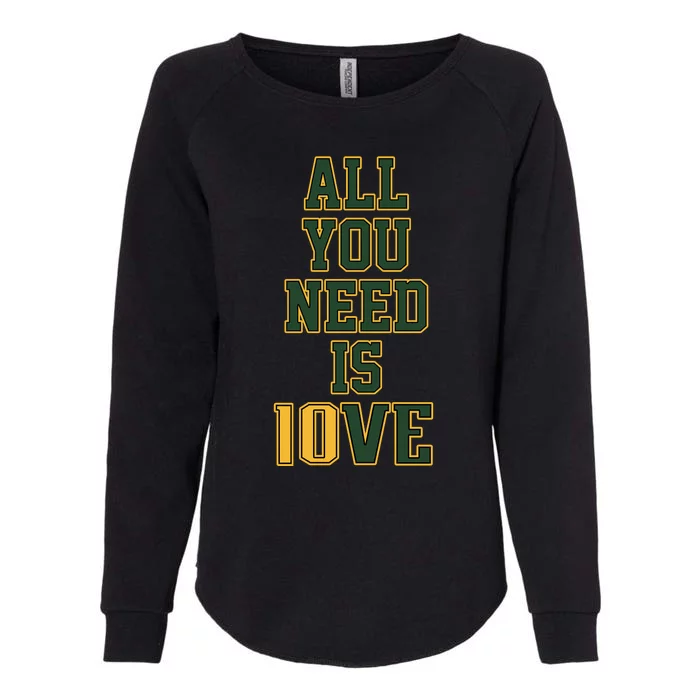 All You Need Is Love Green Bay Football Fan Club All You Need Is Love Womens California Wash Sweatshirt