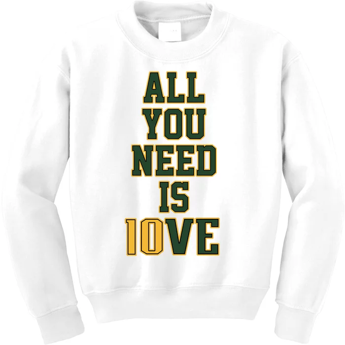 All You Need Is Love Green Bay Football Fan Club All You Need Is Love Kids Sweatshirt