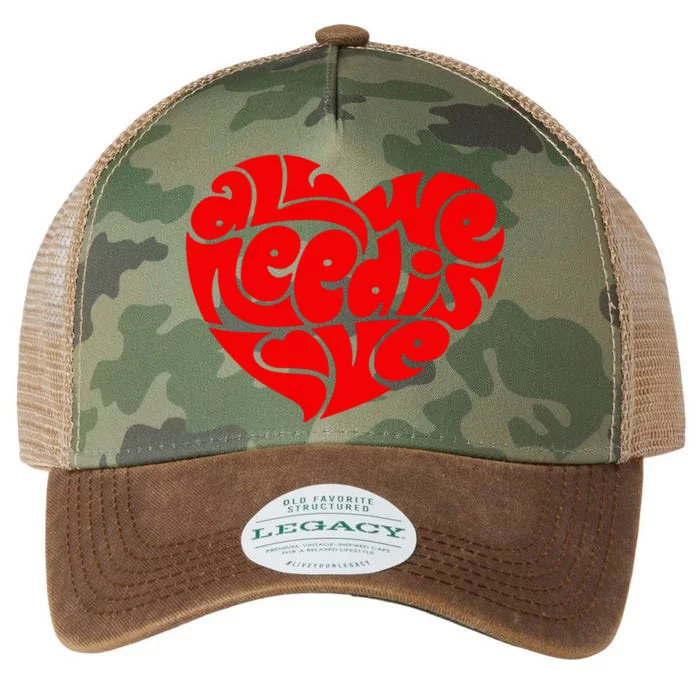 All You Need Is Love Heart Peace Legacy Tie Dye Trucker Hat