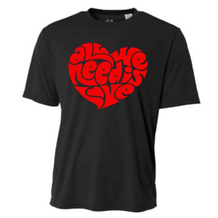 All You Need Is Love Heart Peace Cooling Performance Crew T-Shirt