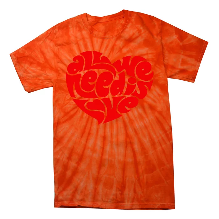 All You Need Is Love Heart Peace Tie-Dye T-Shirt