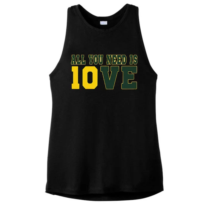 All You Need Is Love Green Bay Gift Ladies Tri-Blend Wicking Tank