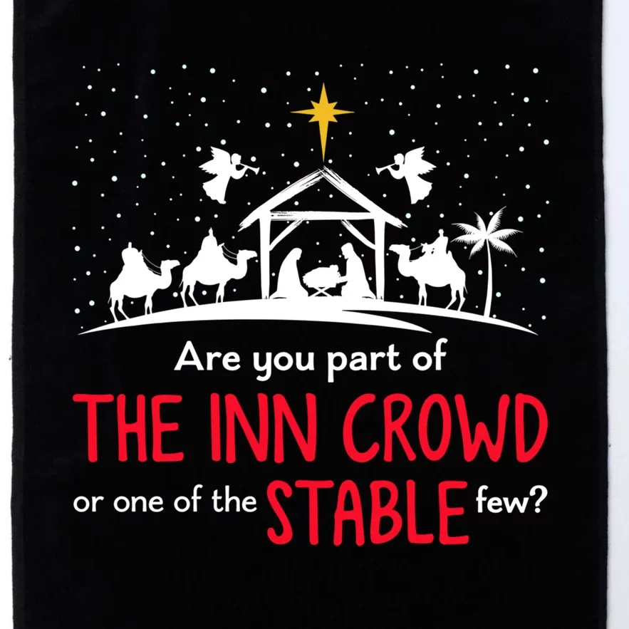 Are You Part Of Inn Crowd Or Stable Few Christmas Nativity Platinum Collection Golf Towel