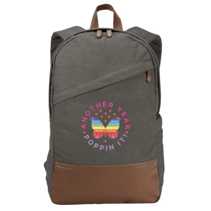 Another Year Poppin It Butterfly Push Pop Cotton Canvas Backpack