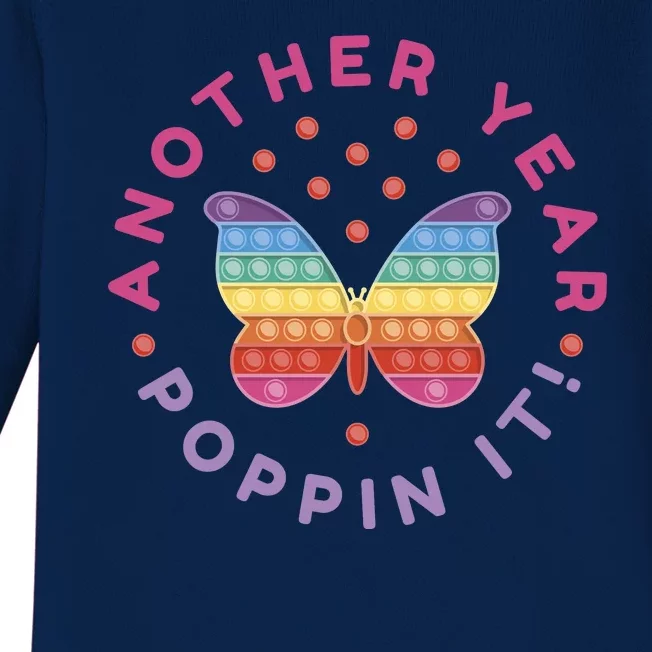 Another Year Poppin It Butterfly Push Pop Baby Long Sleeve Bodysuit