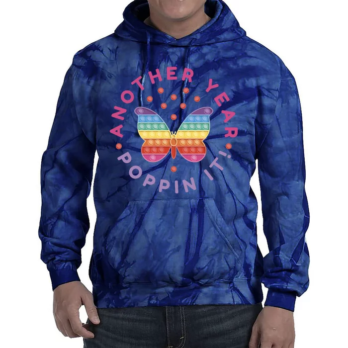 Another Year Poppin It Butterfly Push Pop Tie Dye Hoodie