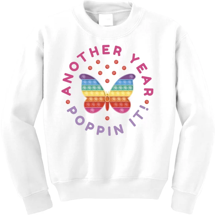 Another Year Poppin It Butterfly Push Pop Kids Sweatshirt