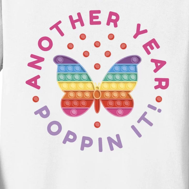 Another Year Poppin It Butterfly Push Pop Kids Long Sleeve Shirt