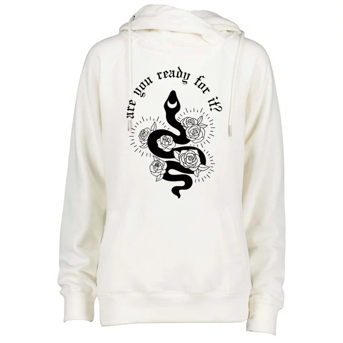 Are You Ready For It Rep Expression Snake Womens Funnel Neck Pullover Hood