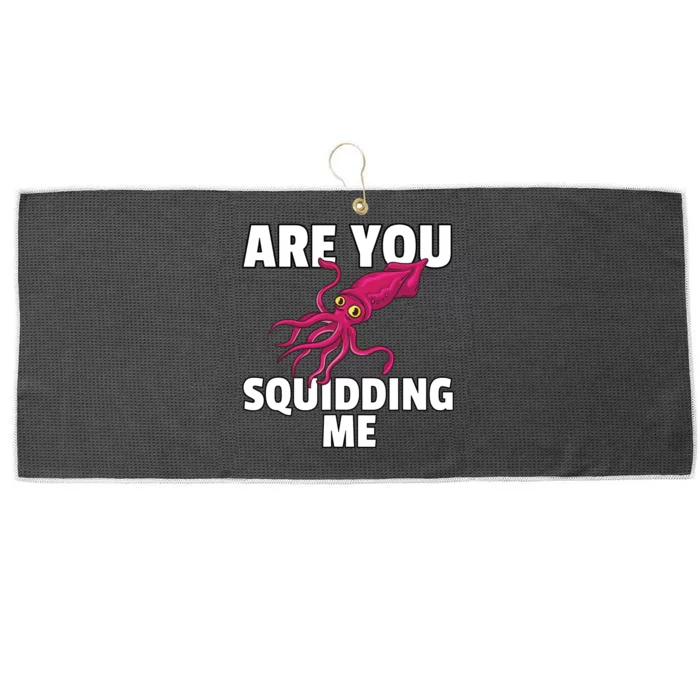 Are You Squidding Me Gift Squid Octopus Marine Biology Large Microfiber Waffle Golf Towel