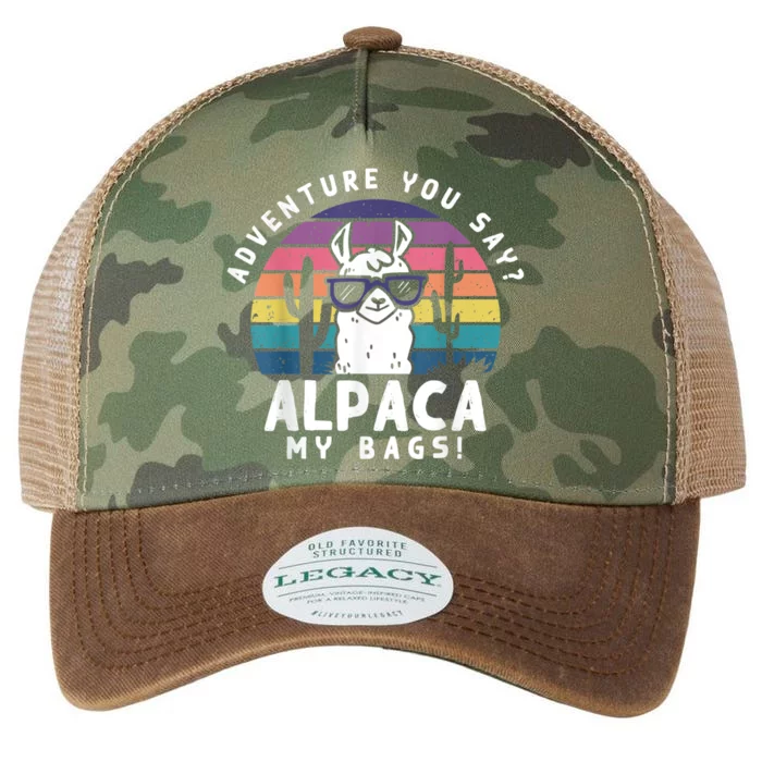 Adventure You Say Alpaca My Bags Vintage Funny Travel Legacy Tie Dye Trucker Hat