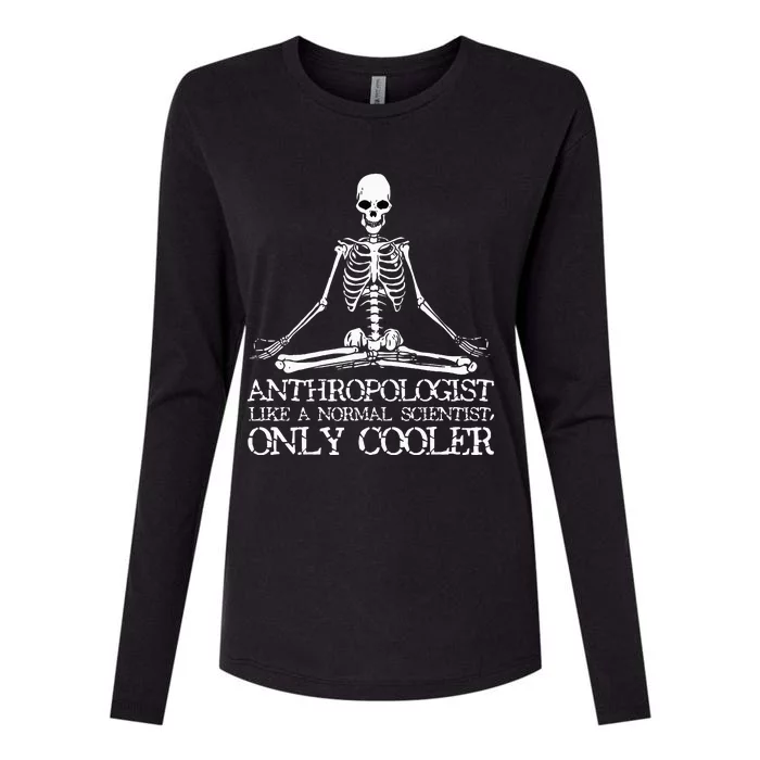 Anthropology Yoga Skeleton Anthropologist Womens Cotton Relaxed Long Sleeve T-Shirt